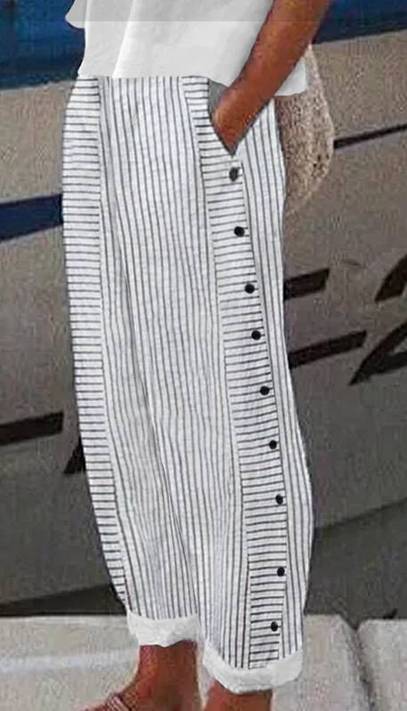 Rea - Relaxed Striped Leisure Pants