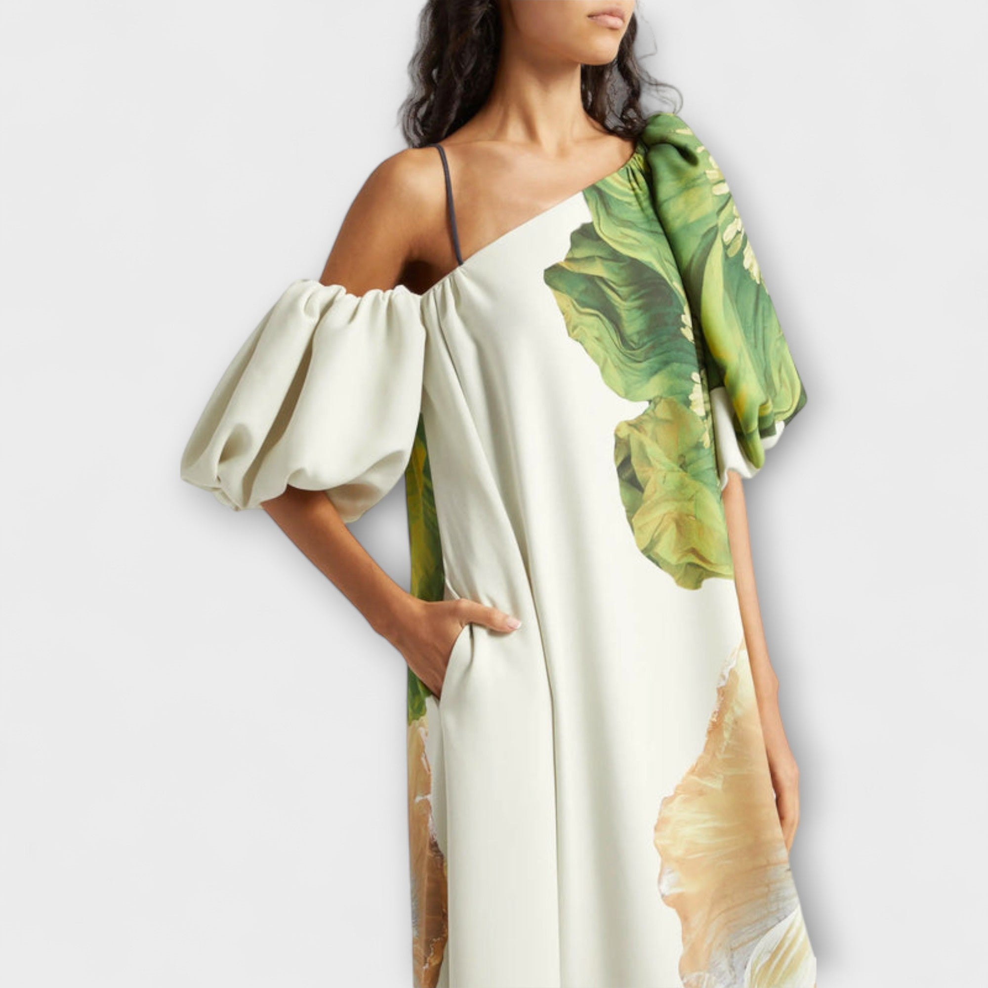 Melody - Asymmetric Floral Maxi Dress