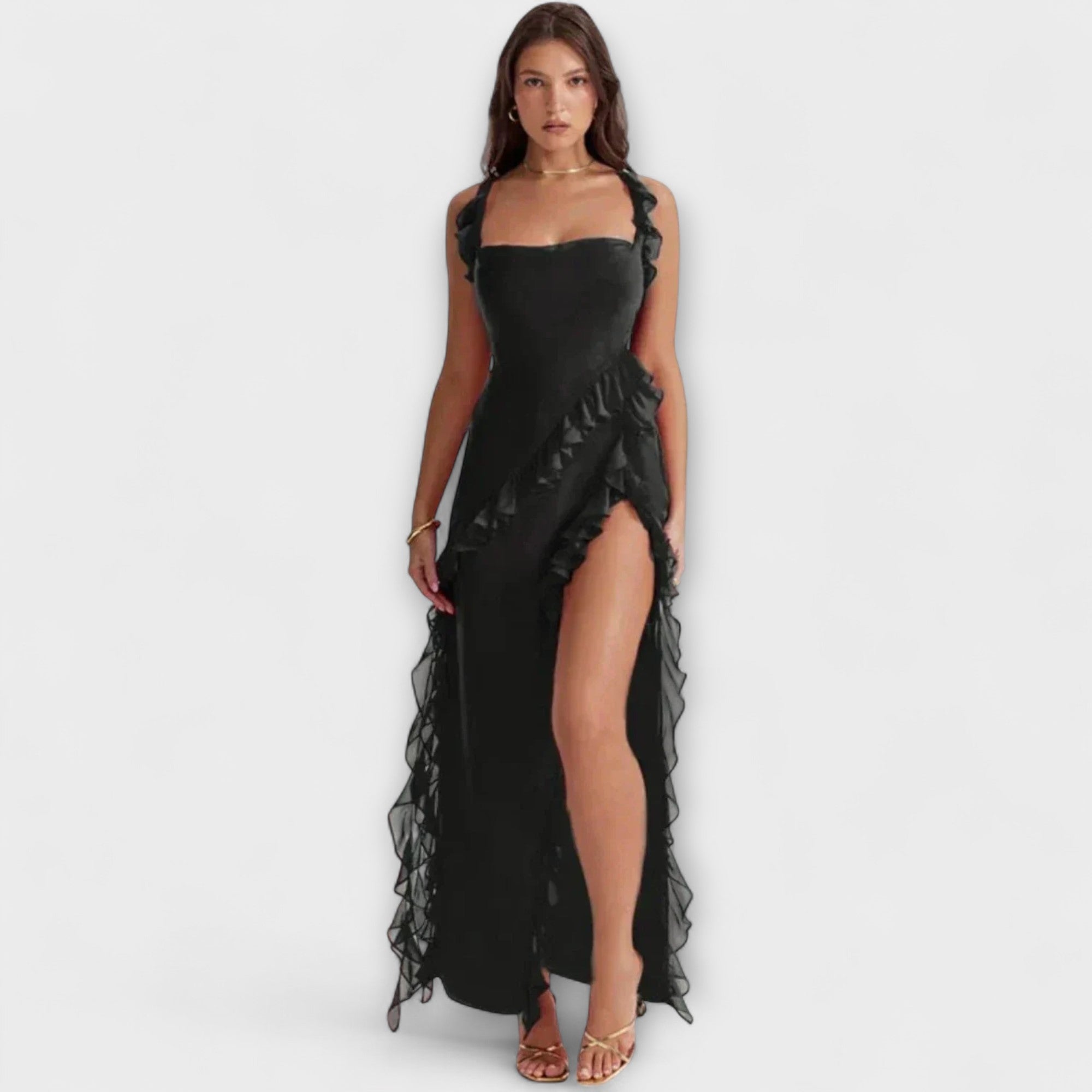 Lara – Stylisches Maxikleid mit Schlitz