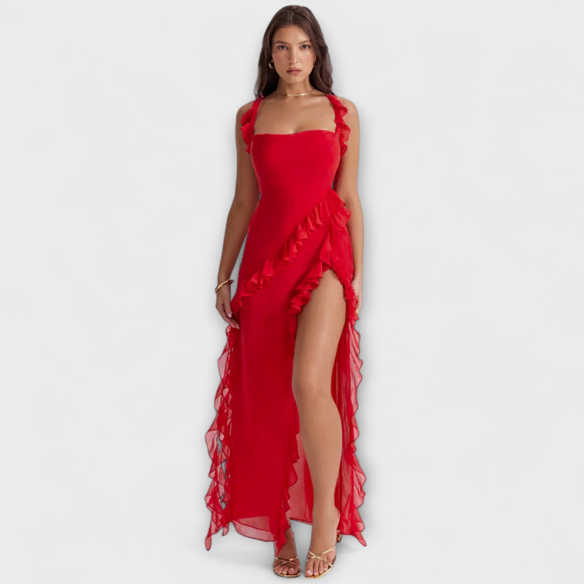 Lara – Stylisches Maxikleid mit Schlitz