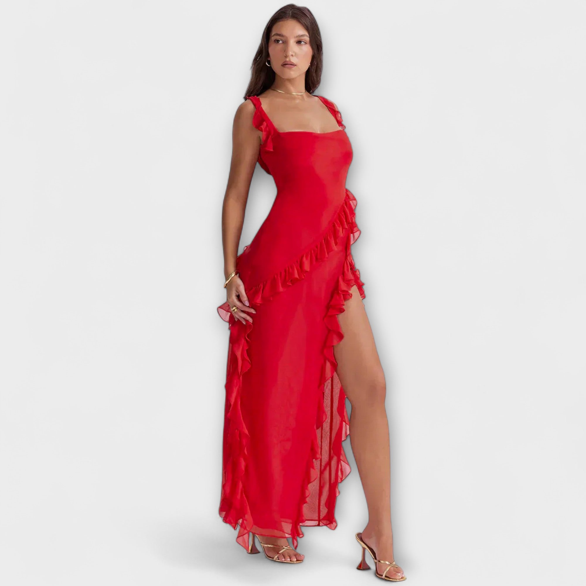 Lara – Stylisches Maxikleid mit Schlitz