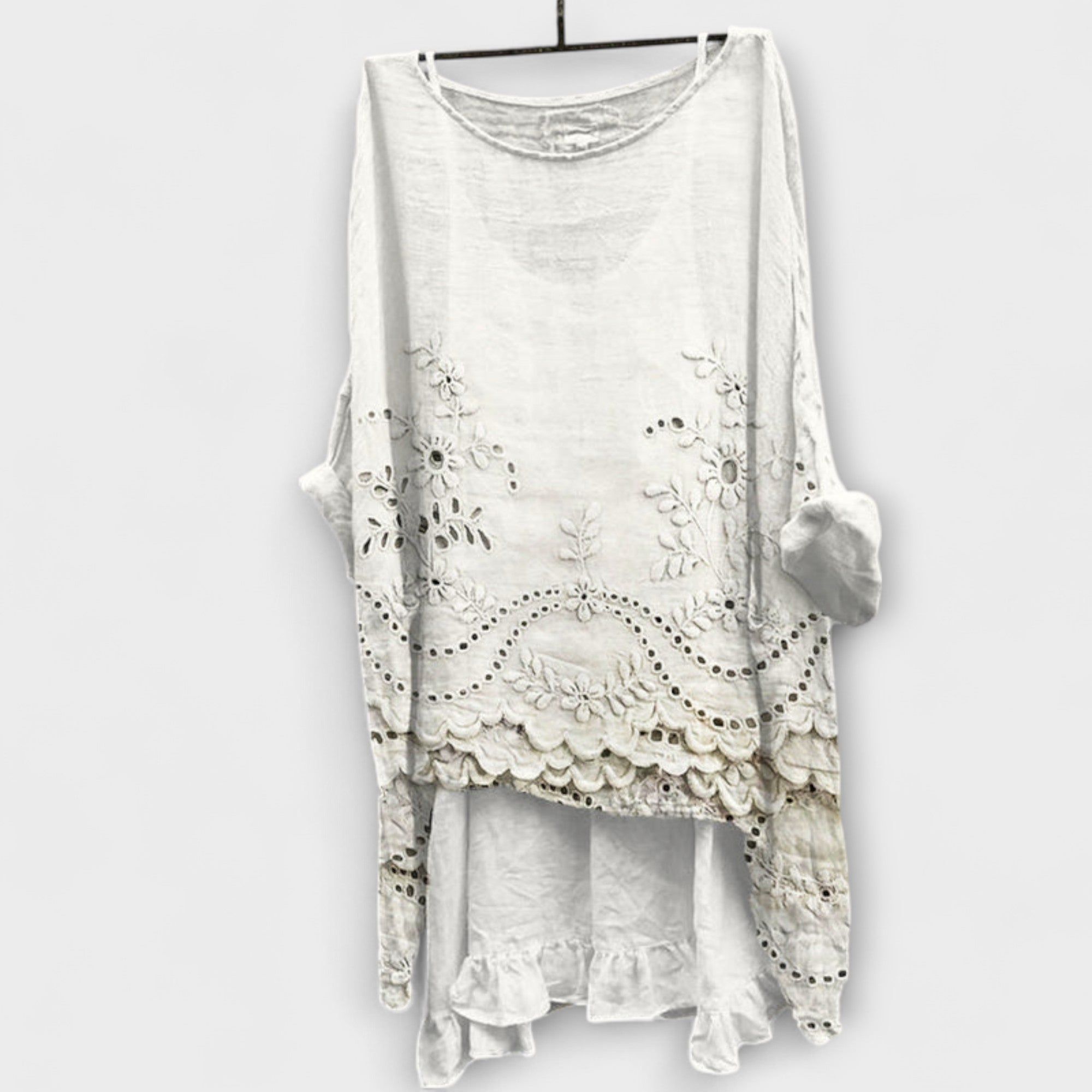 Ella - Blouse with Double Layer Hem
