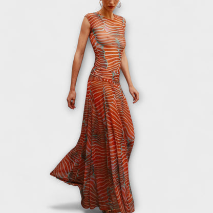 Phoenix - Shimmering Wave Mesh Bodysuit