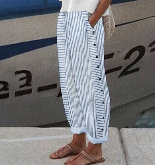 Rea - Relaxed Striped Leisure Pants