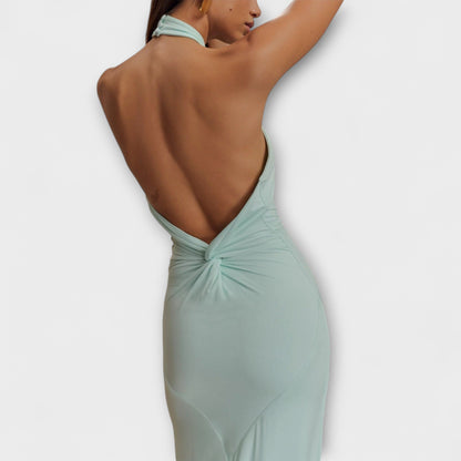 Lagune - Slinky Halter Maxi Dress