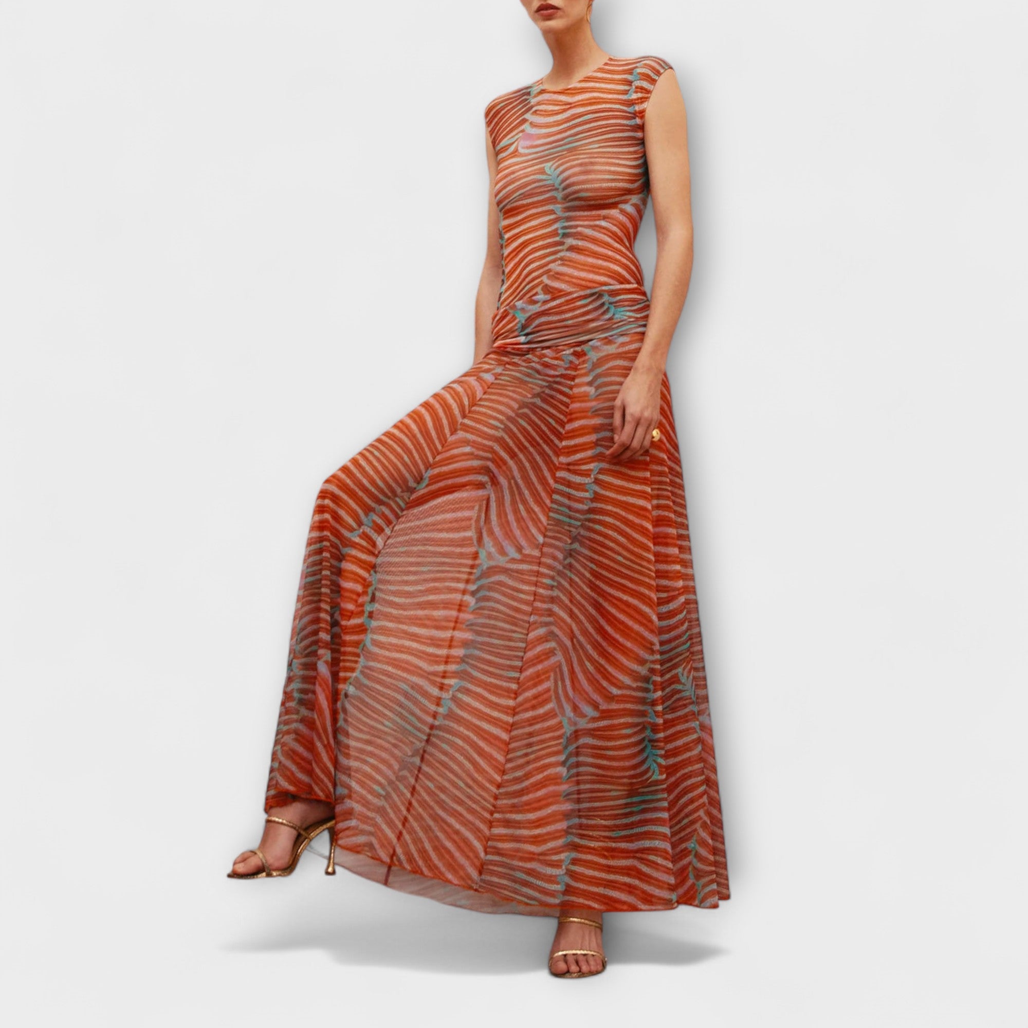 Phoenix - Shimmering Wave Mesh Bodysuit