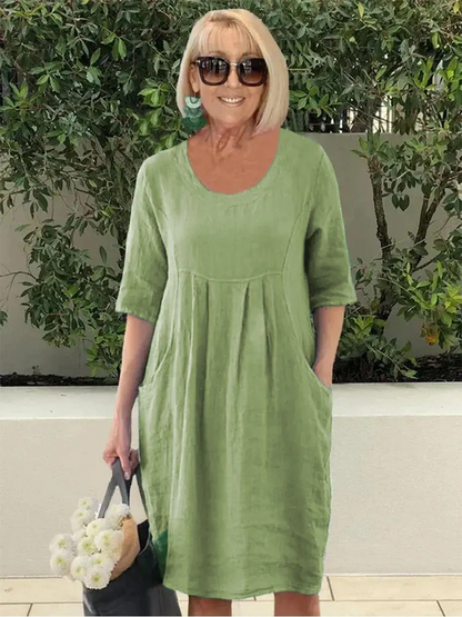 Marley - Casual Linen Dress with Pockets