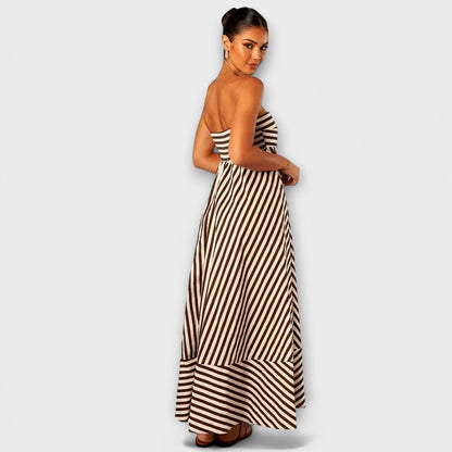 Nocturnal Charm Ruffle Maxi Dress