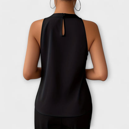 Skye - Chic Satin Blouse with Off-Shoulder Design