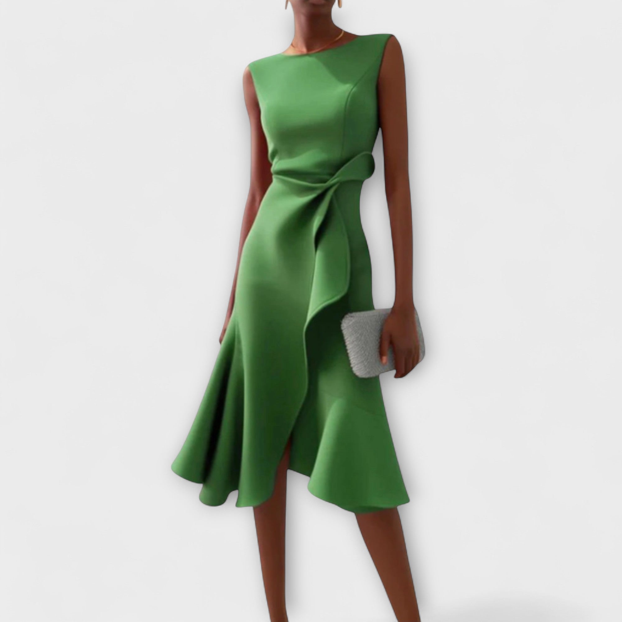 Juliette – Draped Asymmetrical Midi Dress