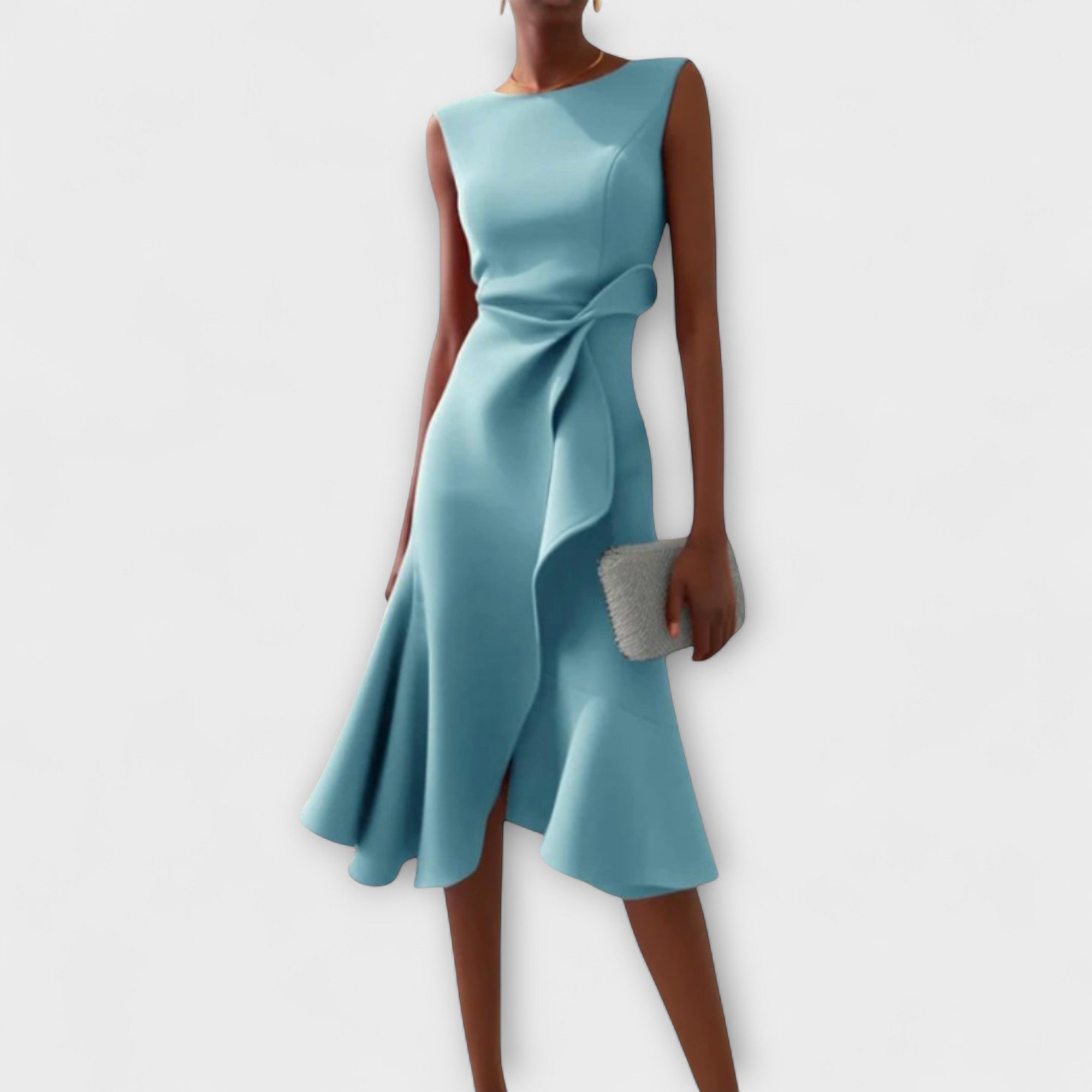 Juliette – Draped Asymmetrical Midi Dress