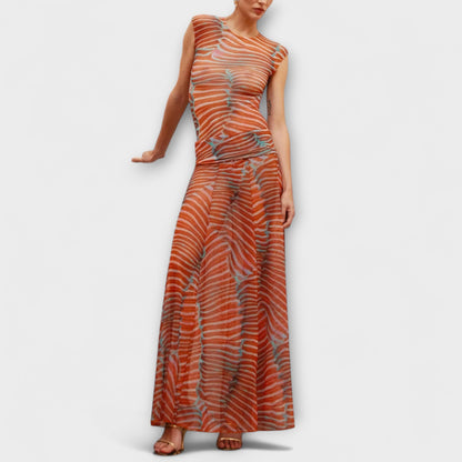 Phoenix - Shimmering Wave Mesh Bodysuit