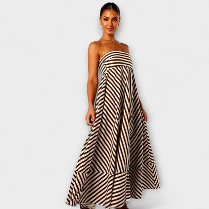 Nocturnal Charm Ruffle Maxi Dress
