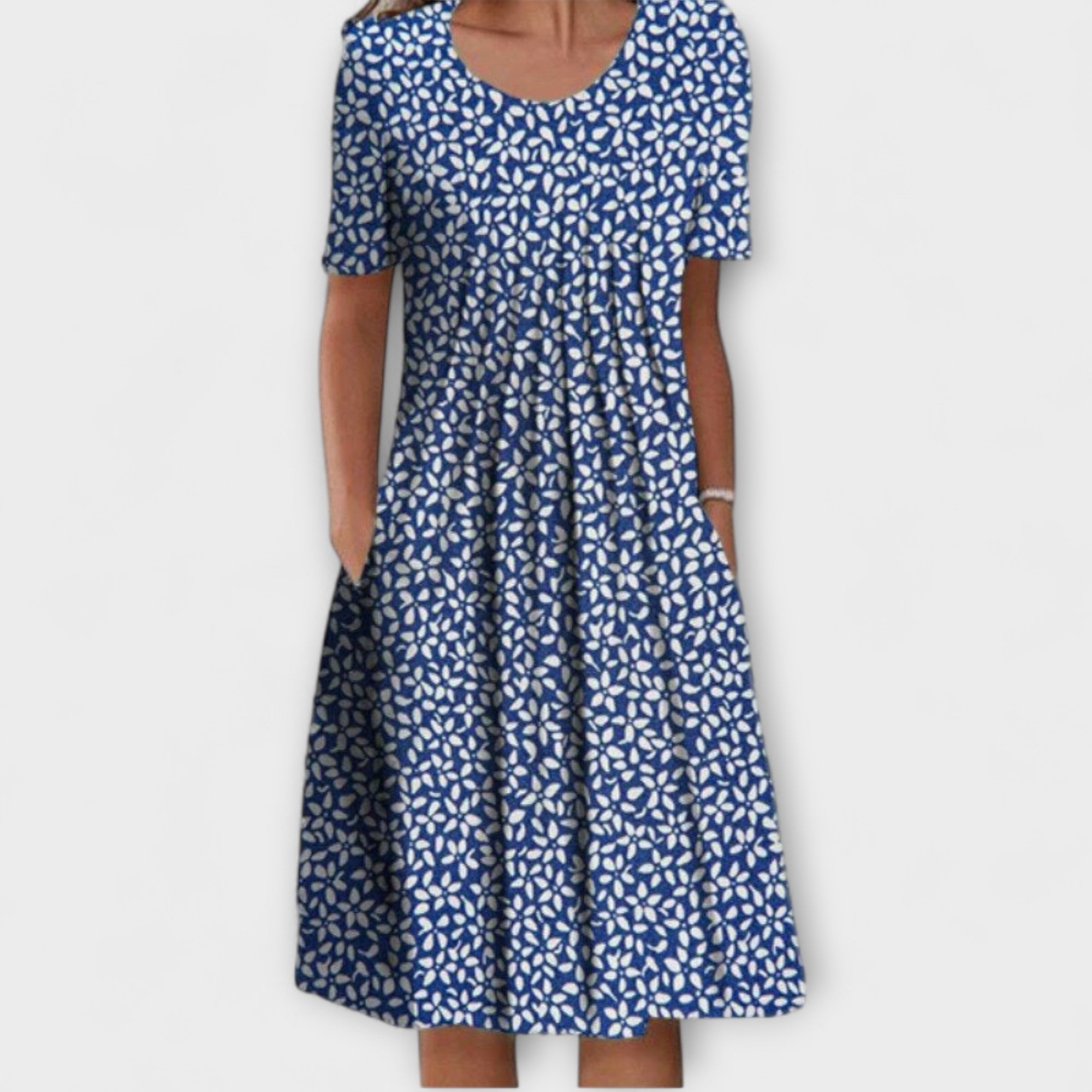 Emelie – Chic Layered Dress with Tummy Control
