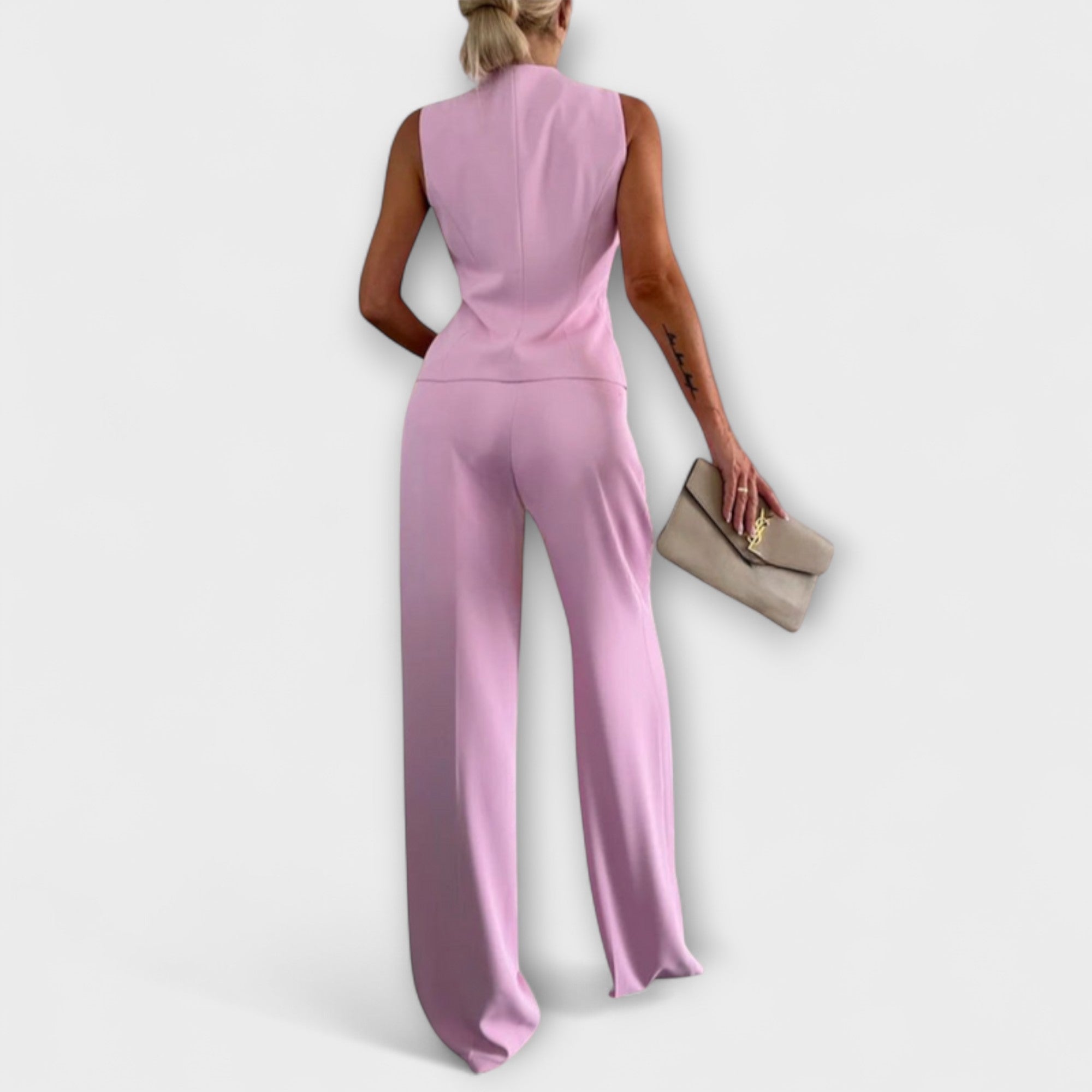Wilhelmina - Stylish Sleeveless Top and Pants Ensemble