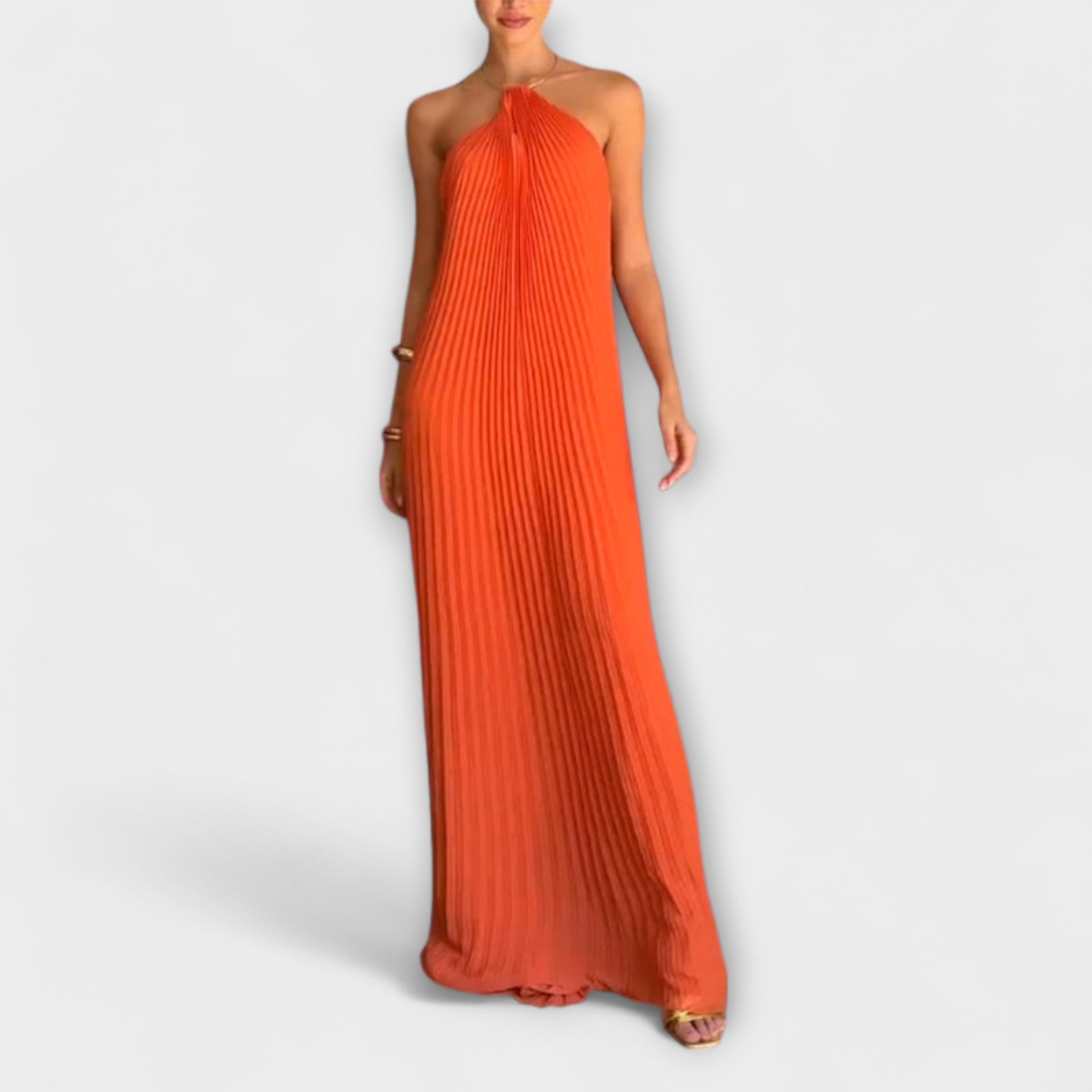Poppy - Stylish Dress with Pleated Neckline