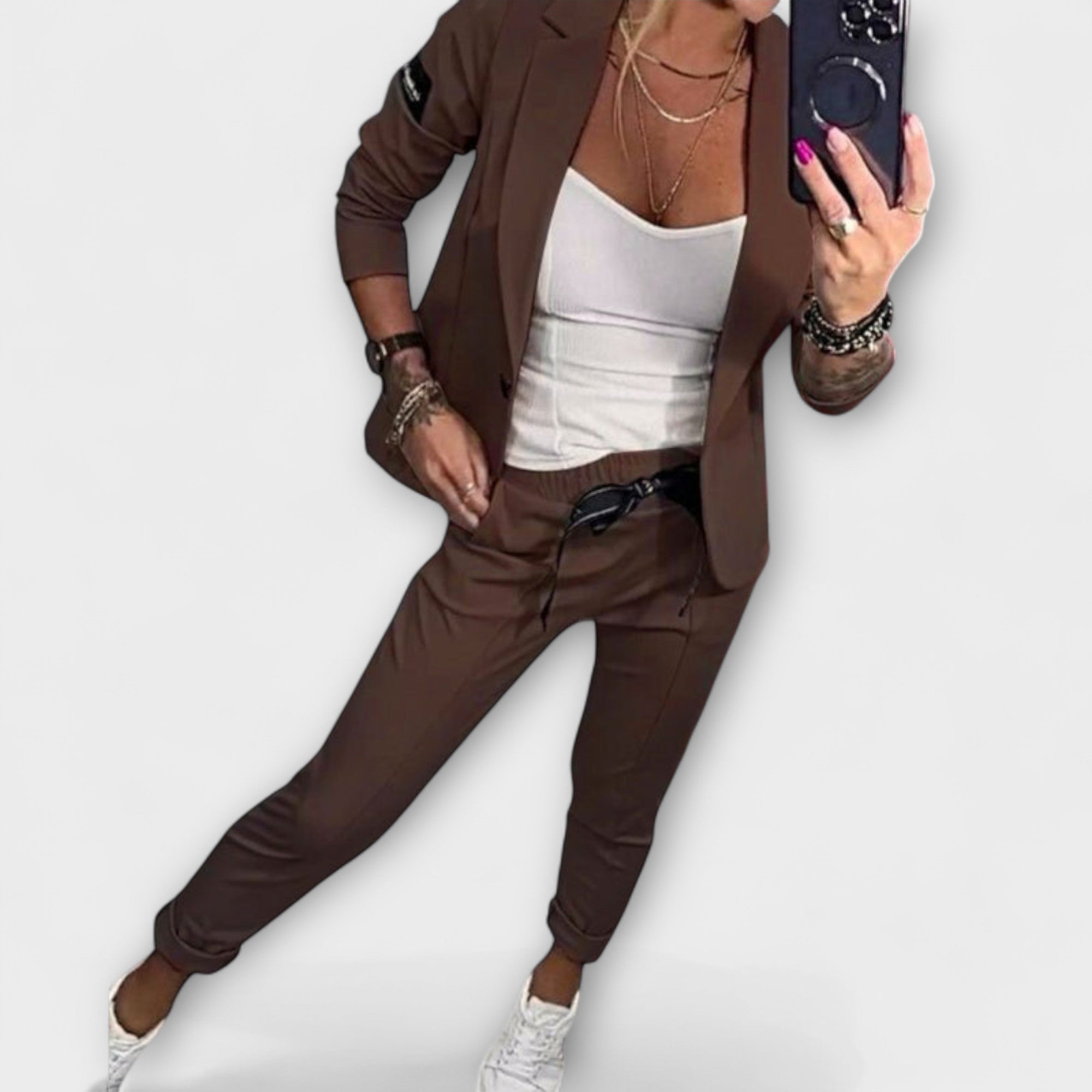 Malou - Coordinated Set of Top, Jacket, and Pants