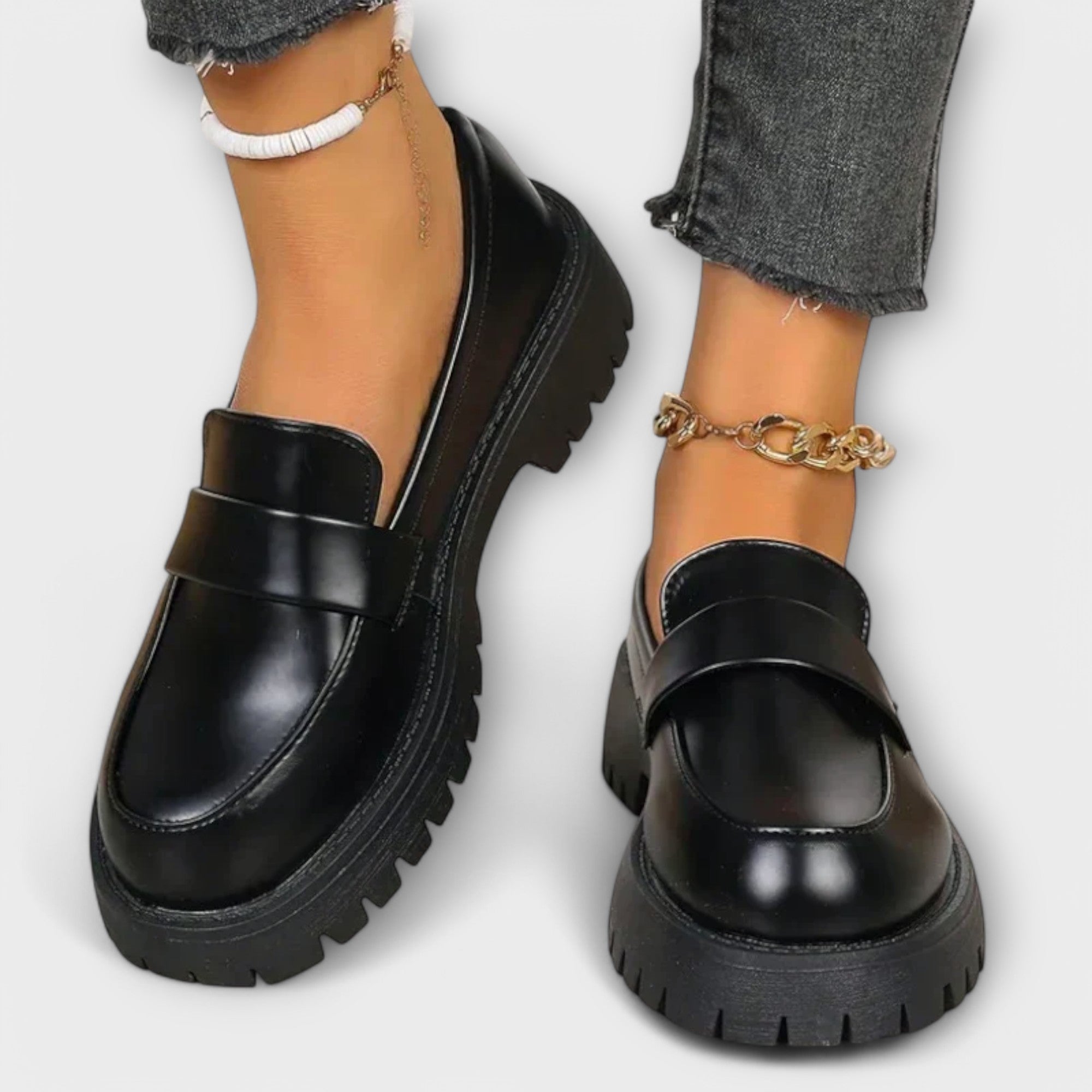 Women's Moccasins with Orthopedic Design and Wedge Heels