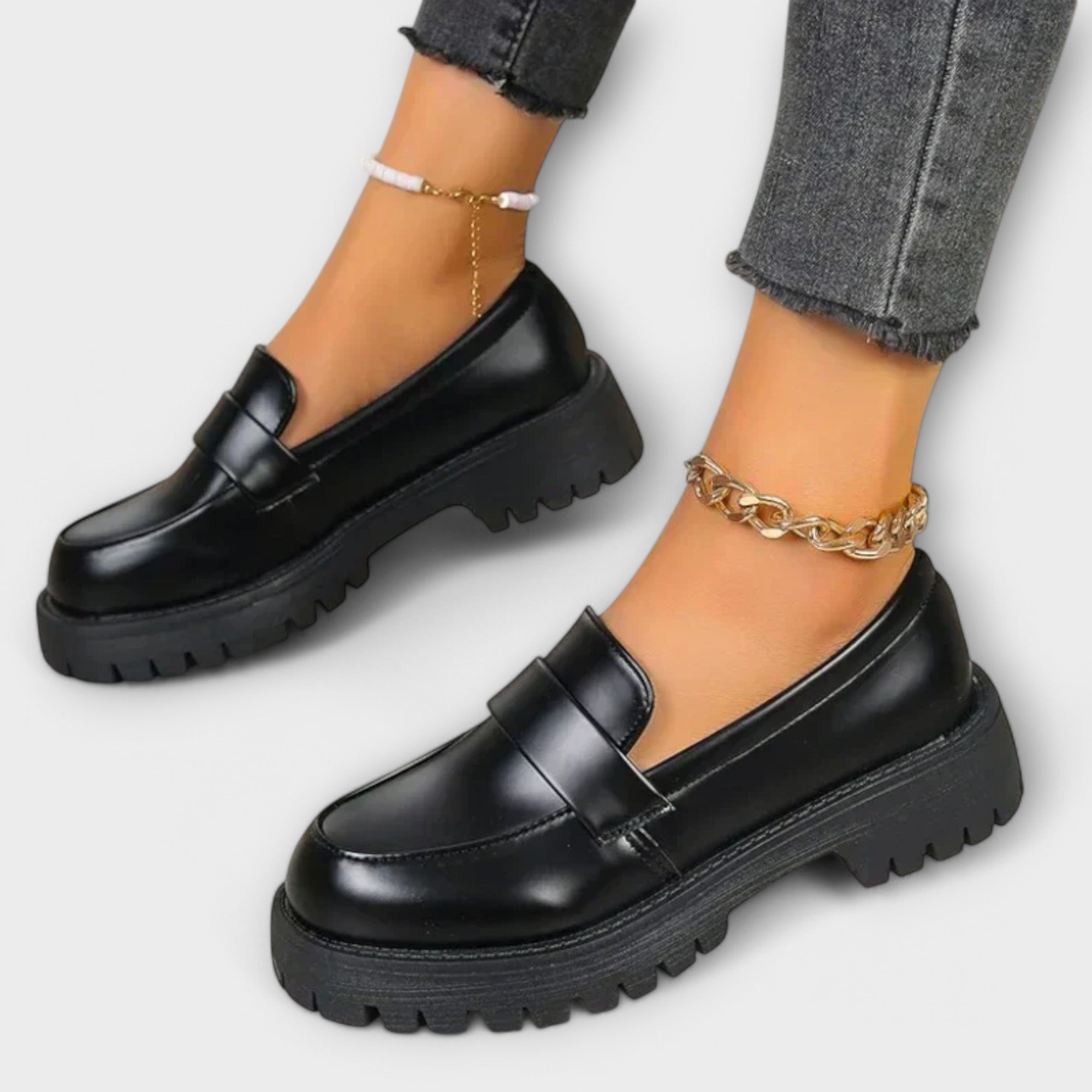 Women's Moccasins with Orthopedic Design and Wedge Heels