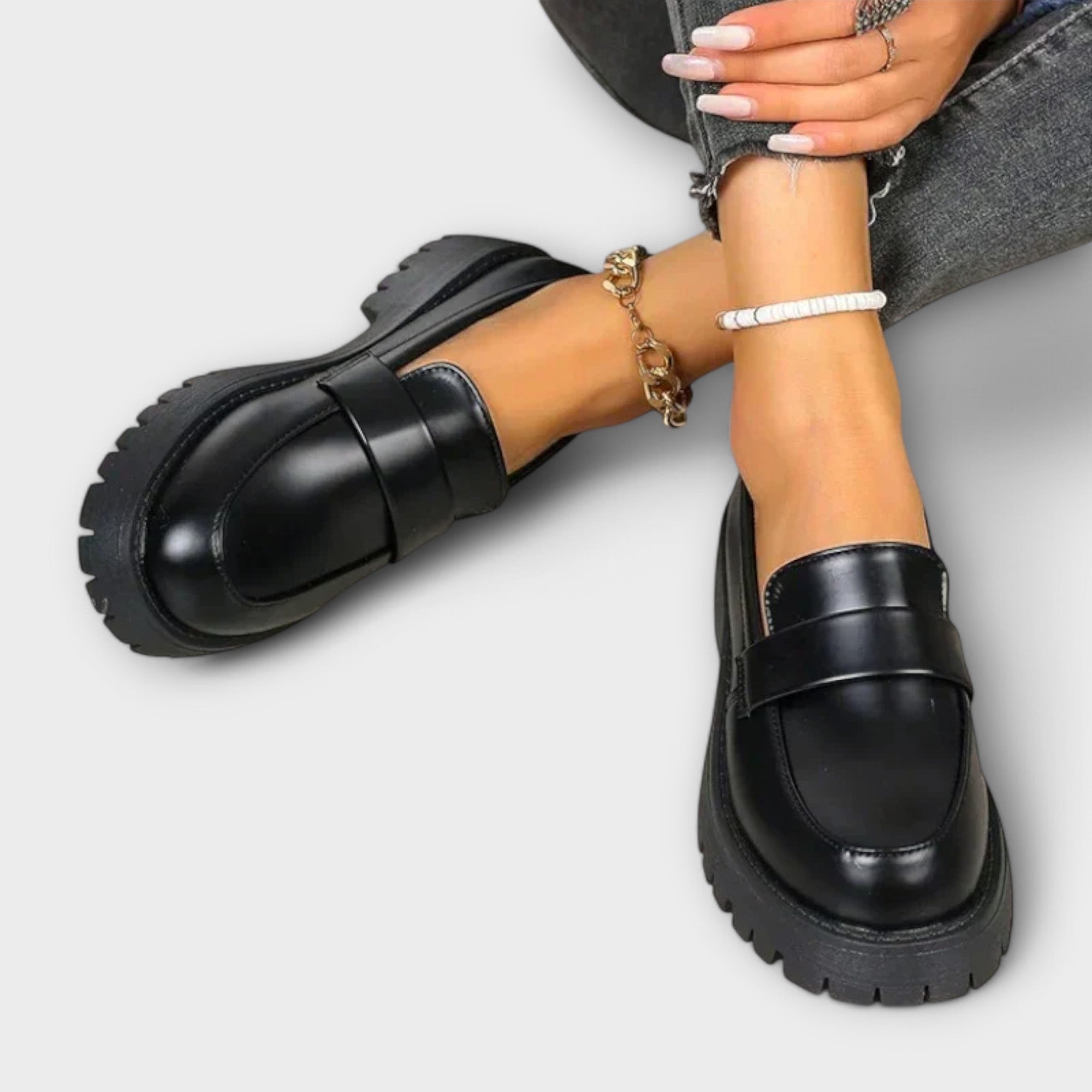 Women's Moccasins with Orthopedic Design and Wedge Heels