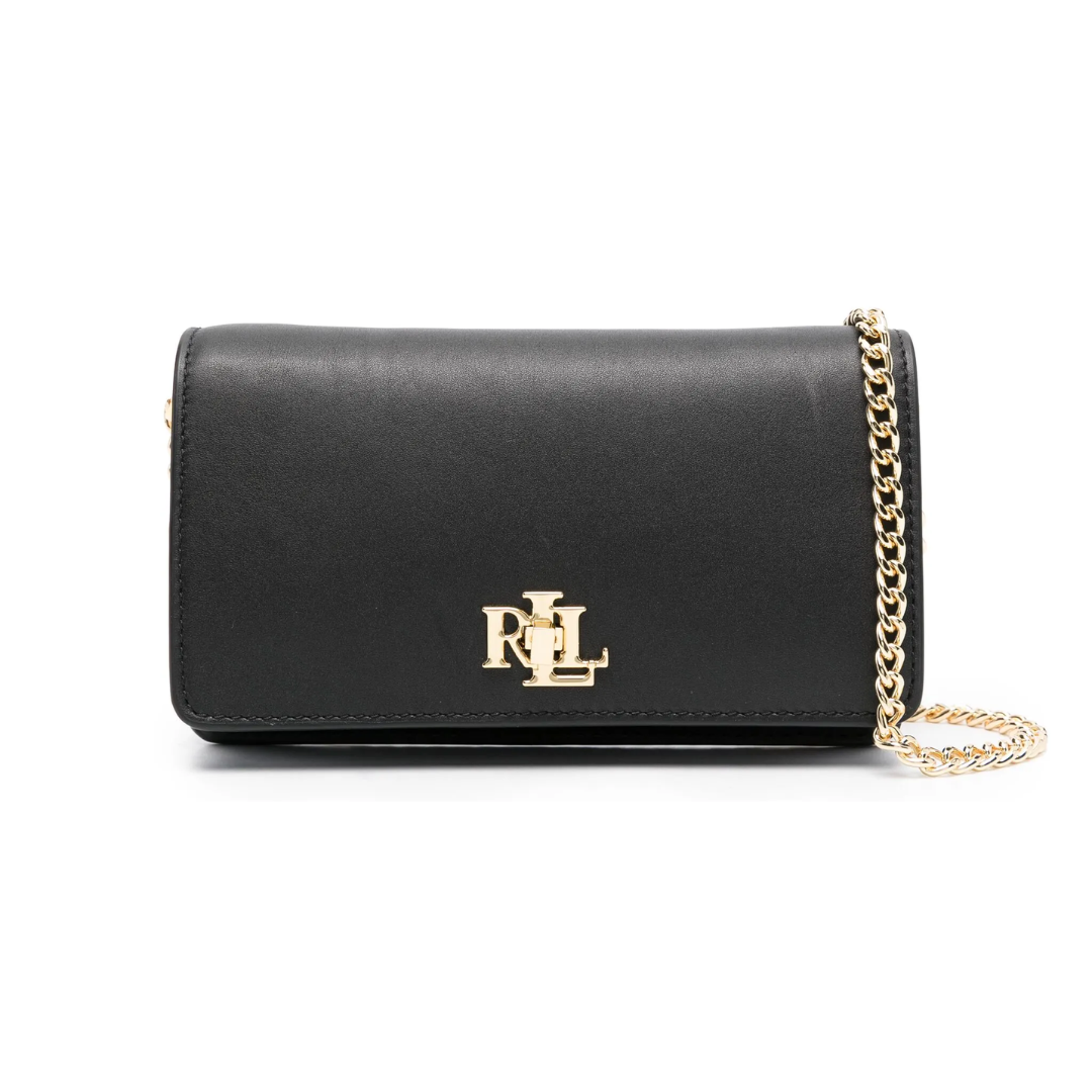 R. Ꮮаᴜгеn Umhängetasche aus Leder mit Logo