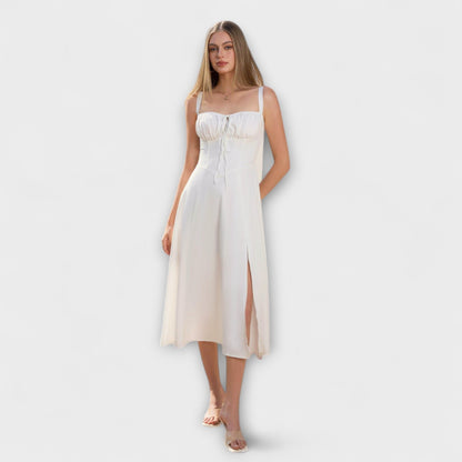 Hope - Ruffled Top Dress with Slit Detail