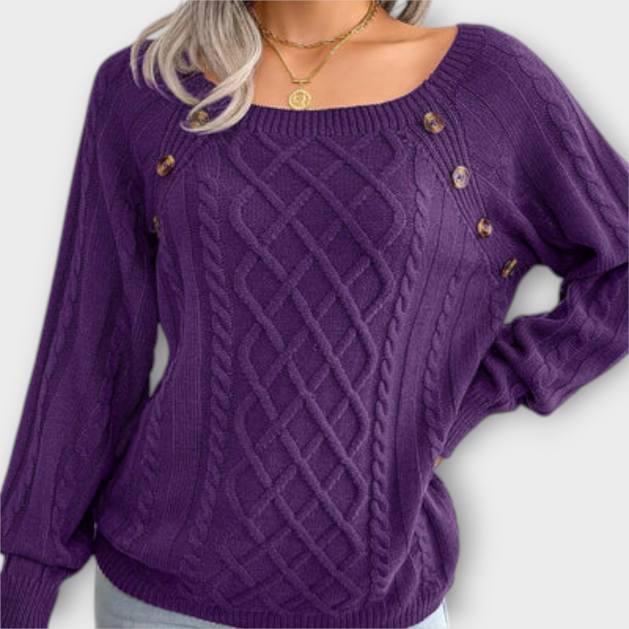 Malia - Sweater with Buttons