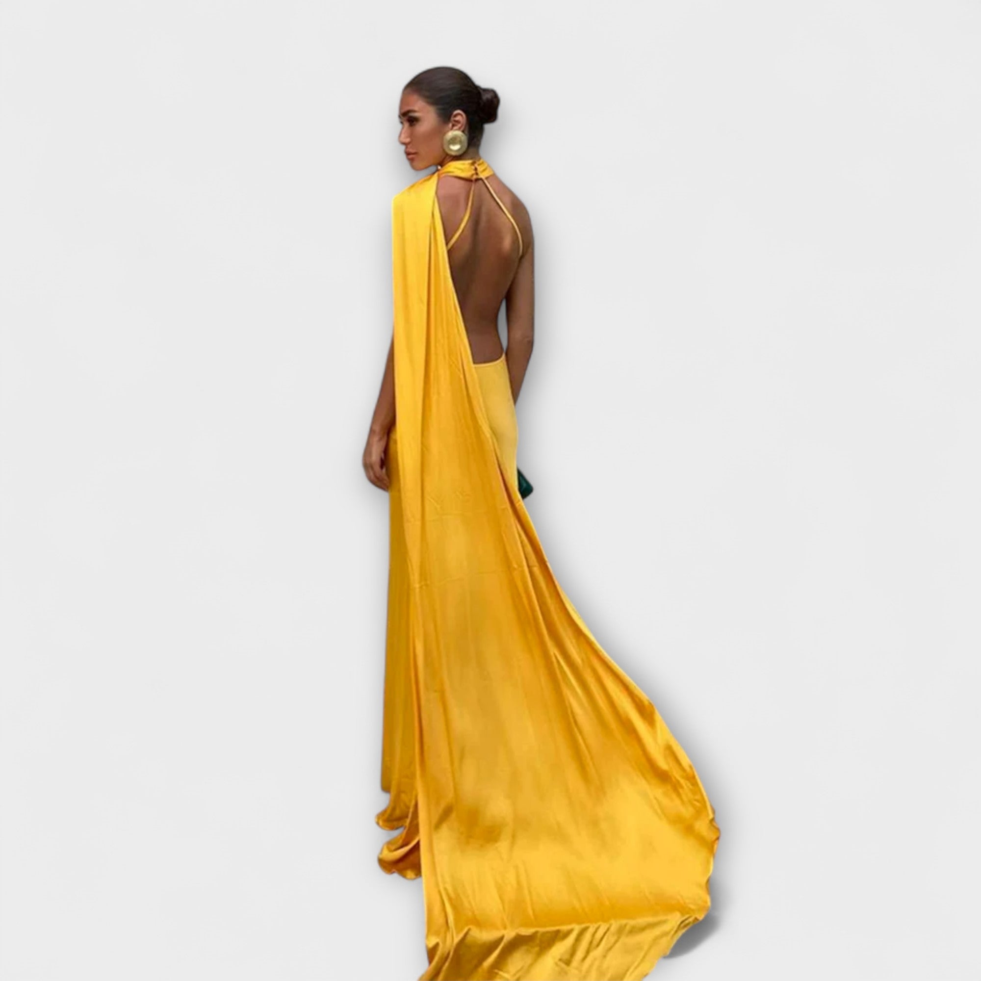 Chic Off-Shoulder Halter Maxi Dress