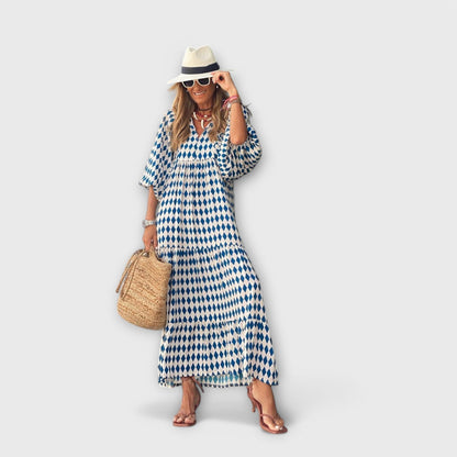Elegant Geometric Maxi Dress