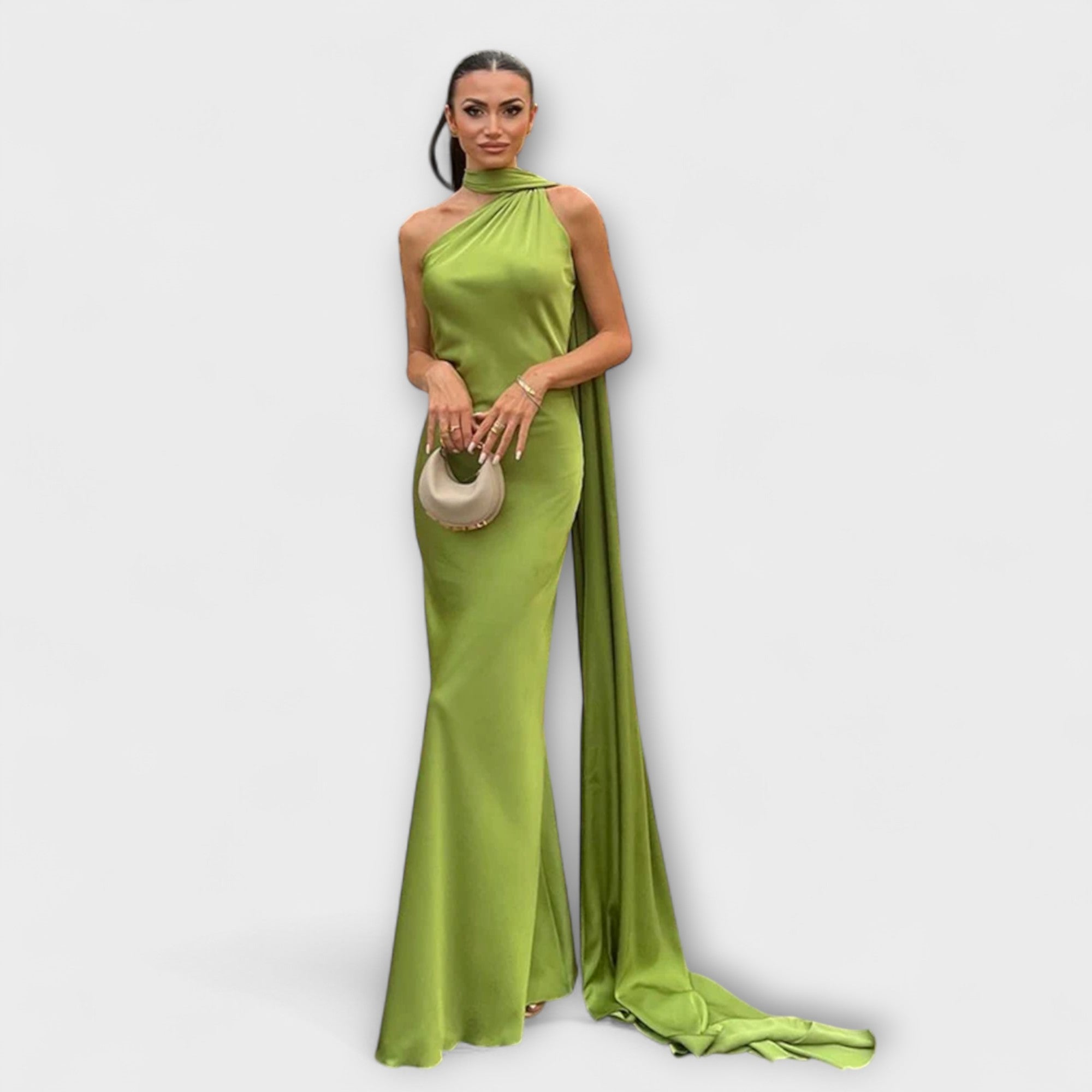Chic Off-Shoulder Halter Maxi Dress