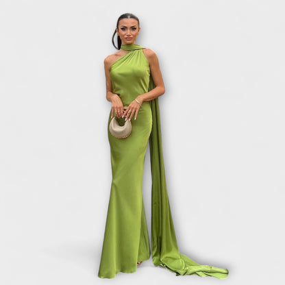 Chic Off-Shoulder Halter Maxi Dress