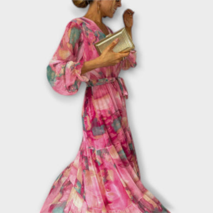 Evelyn - Watercolor Dream Maxi Dress