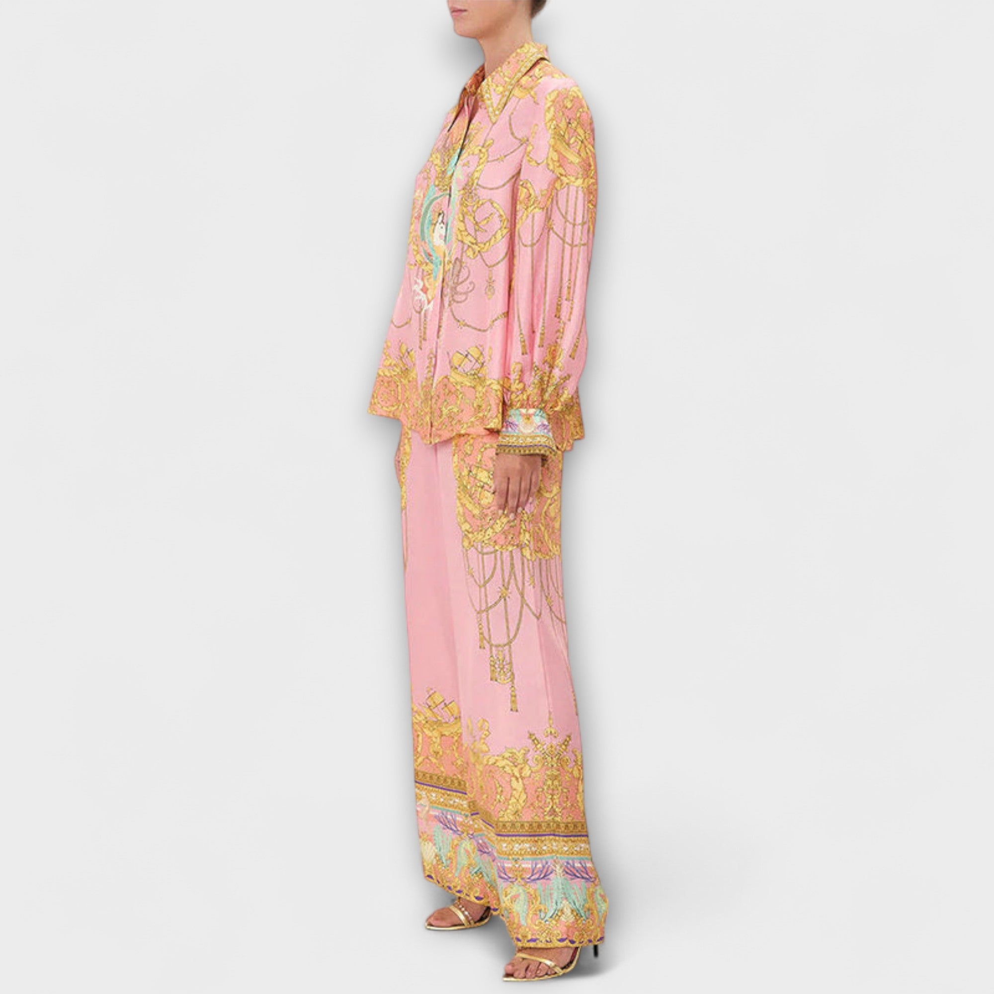Sage - Mermaid Relaxed Shirt and Elastic Waist Pants Set