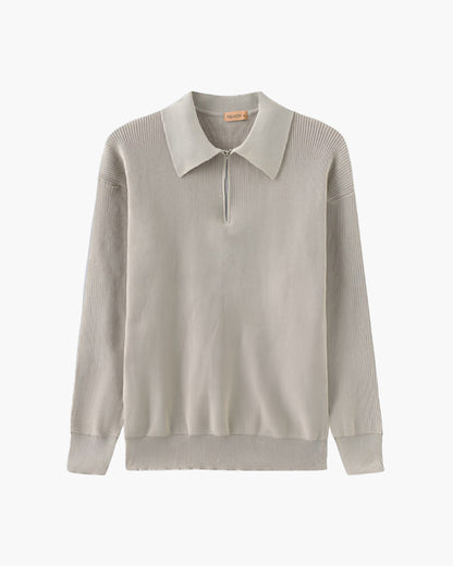 Cesare Pullover mit halbem Reißverschluss