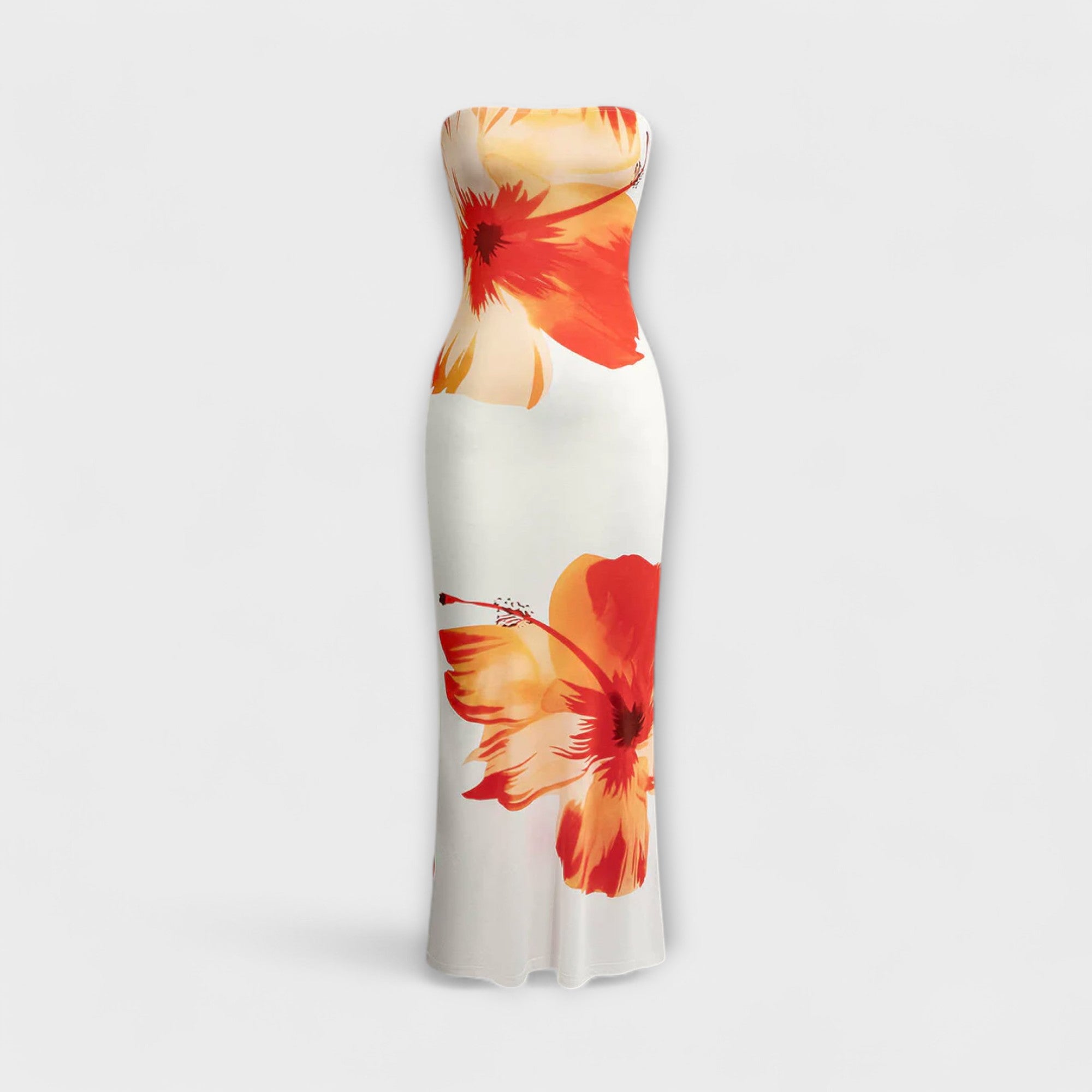 Chic Off-Shoulder Sleeveless Maxi Dress