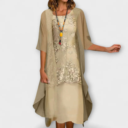 Danielle - Elegant Two-Piece Chiffon Dress